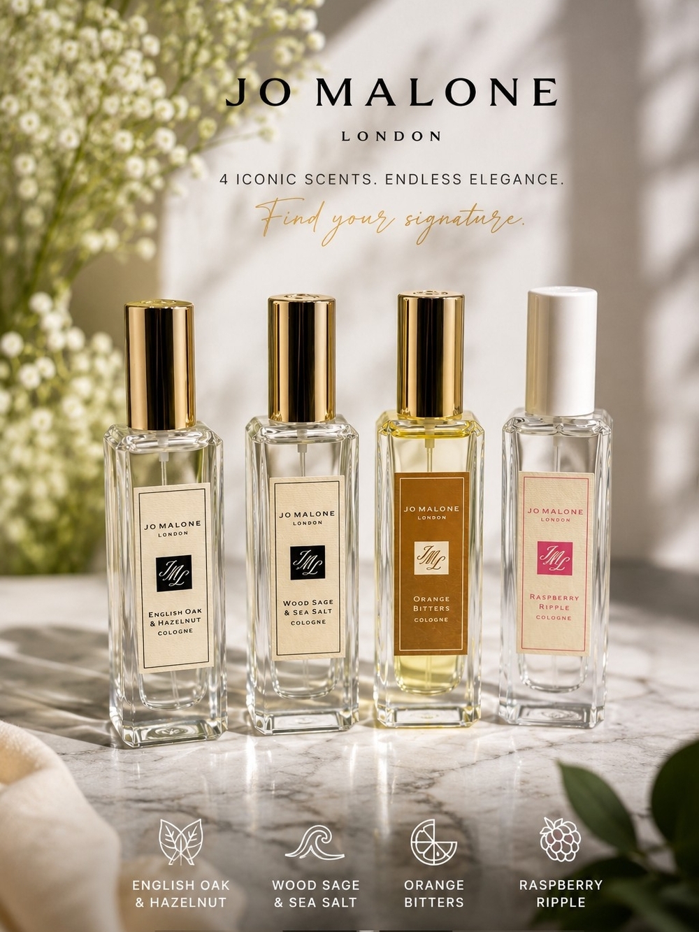 Jo Malone London4-Piece Collection, 1.0 fluid ounces or 30 ml each
